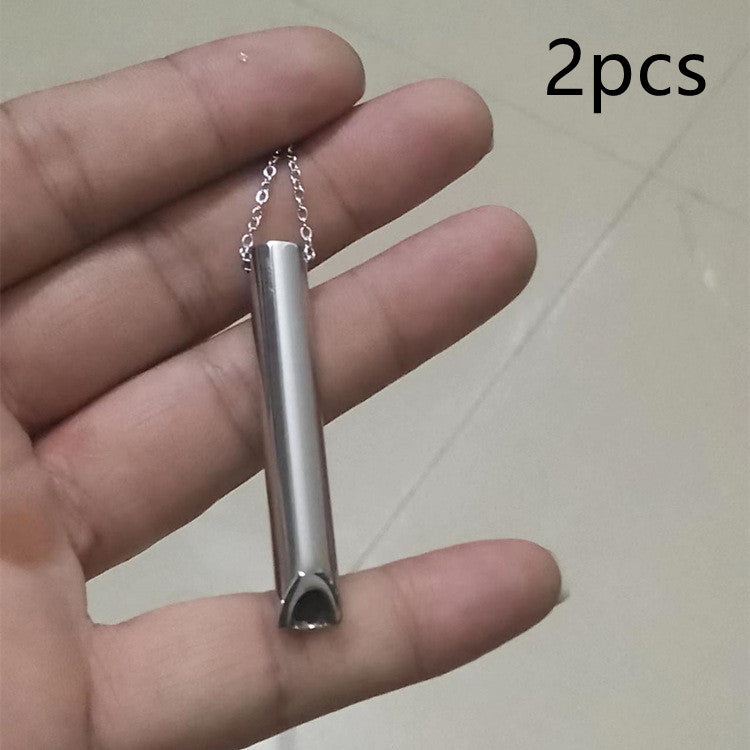 Breathing Pendant Meditation Decompression Cylinder Necklace