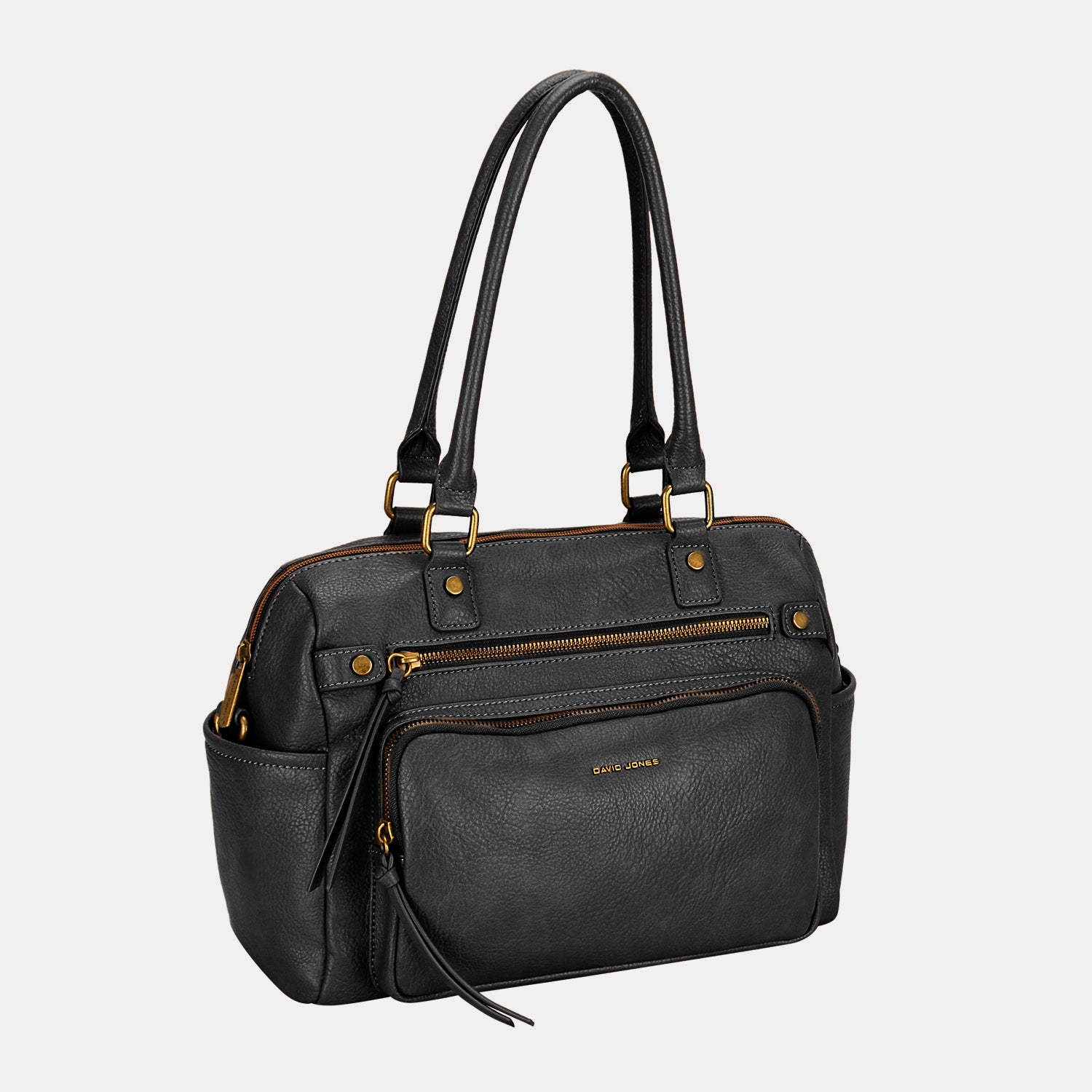 David Jones Zipper PU Leather Handbag - Babbazon New Products