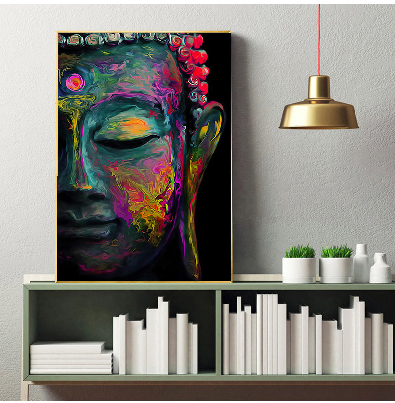 Abstract Buddha Statue Canvas Art Poster Decoration