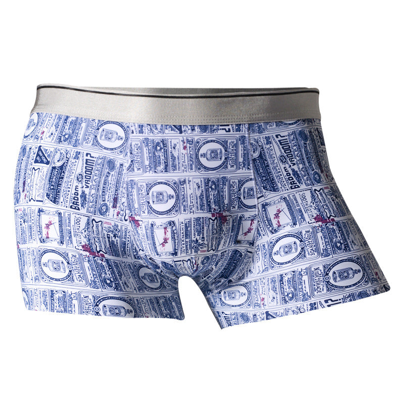 Underpants Man Ice Silk Men Underwear Boxer Shorts Seamless 