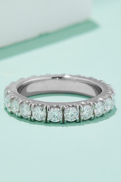 Adored 2.3 Carat Moissanite 925 Sterling Silver Eternity Ring 