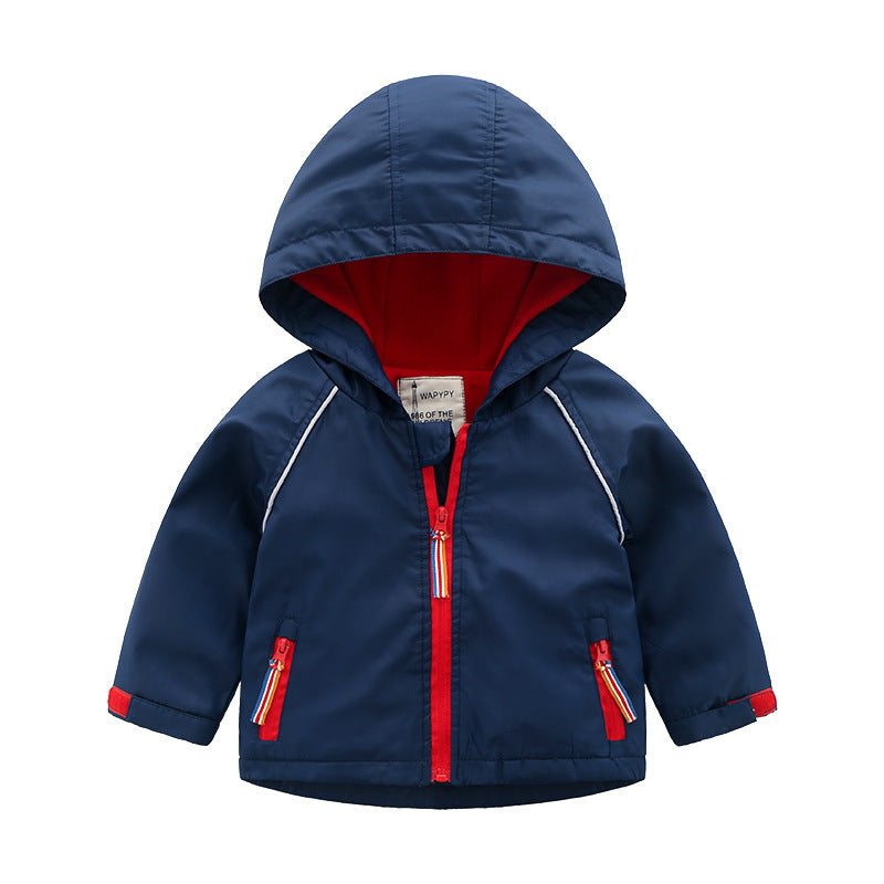 Boys' Hooded  Autumn  Clothing Children's Fleece Jacket