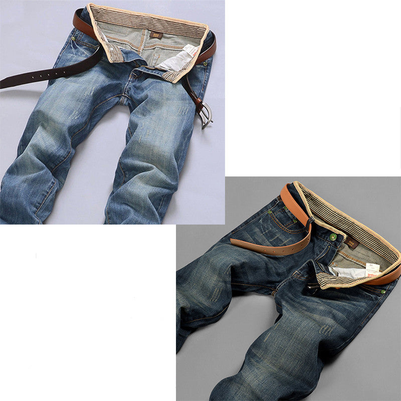 Men's Jeans Straight Loose Trend Wild Youth Tide Brand Casual Self-cultivation