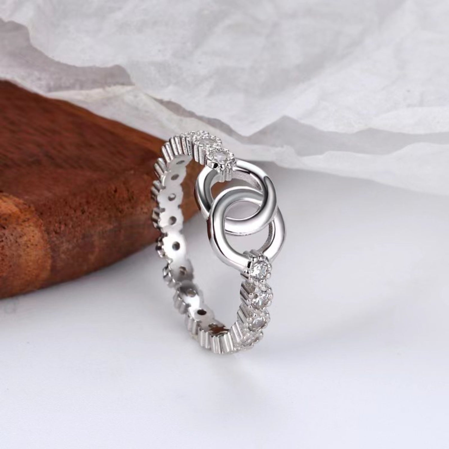 925 Sterling Silver Zircon Ring 