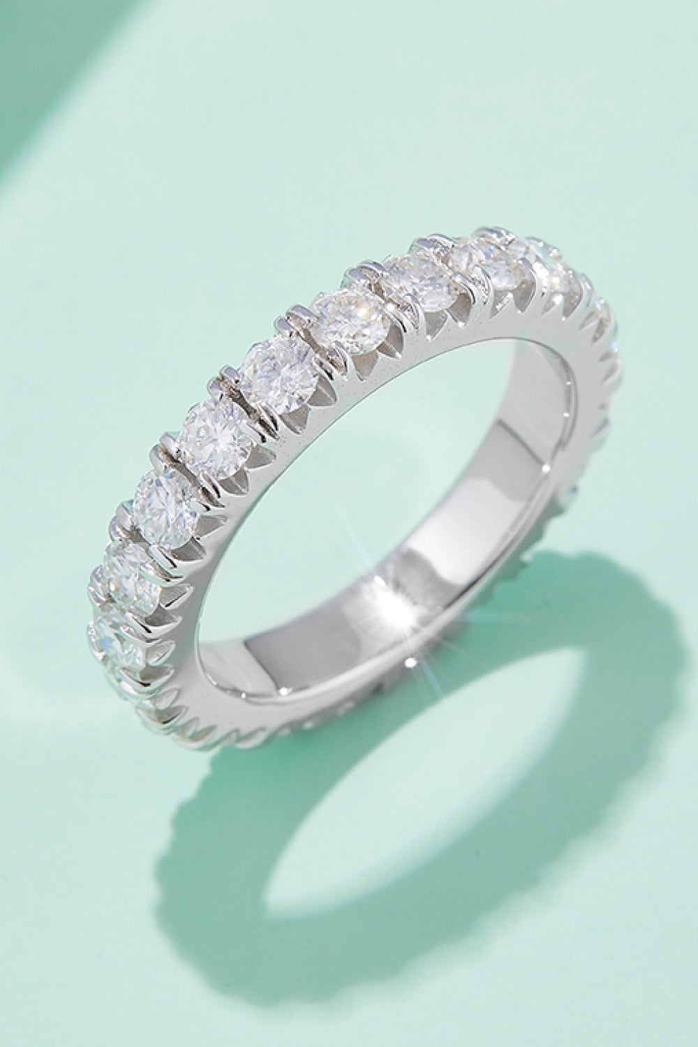 Adored 2.3 Carat Moissanite 925 Sterling Silver Eternity Ring 