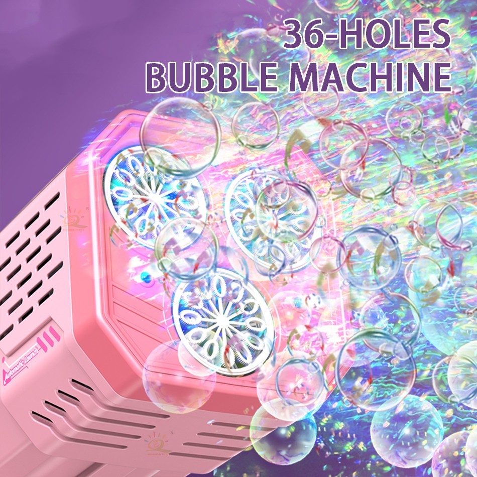 Children's 36 Hole Fully Automatic Space Bubble Gun