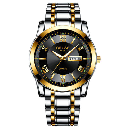 Men's Fashion Automatic Movement Waterproof Calendar Watch