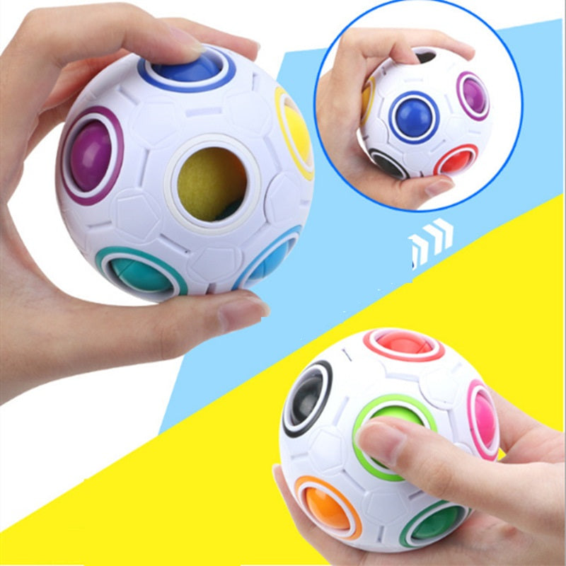 High Elasticity Rainbow Puzzle Ball Toy 