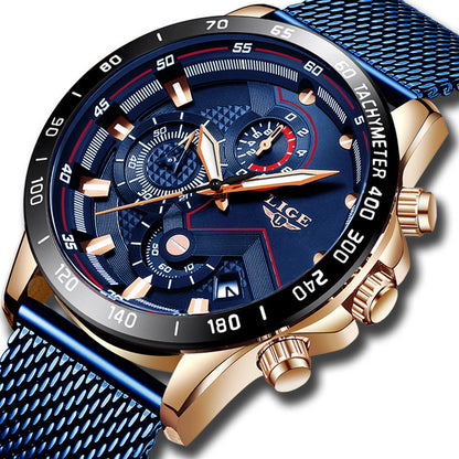 Men's watch with net