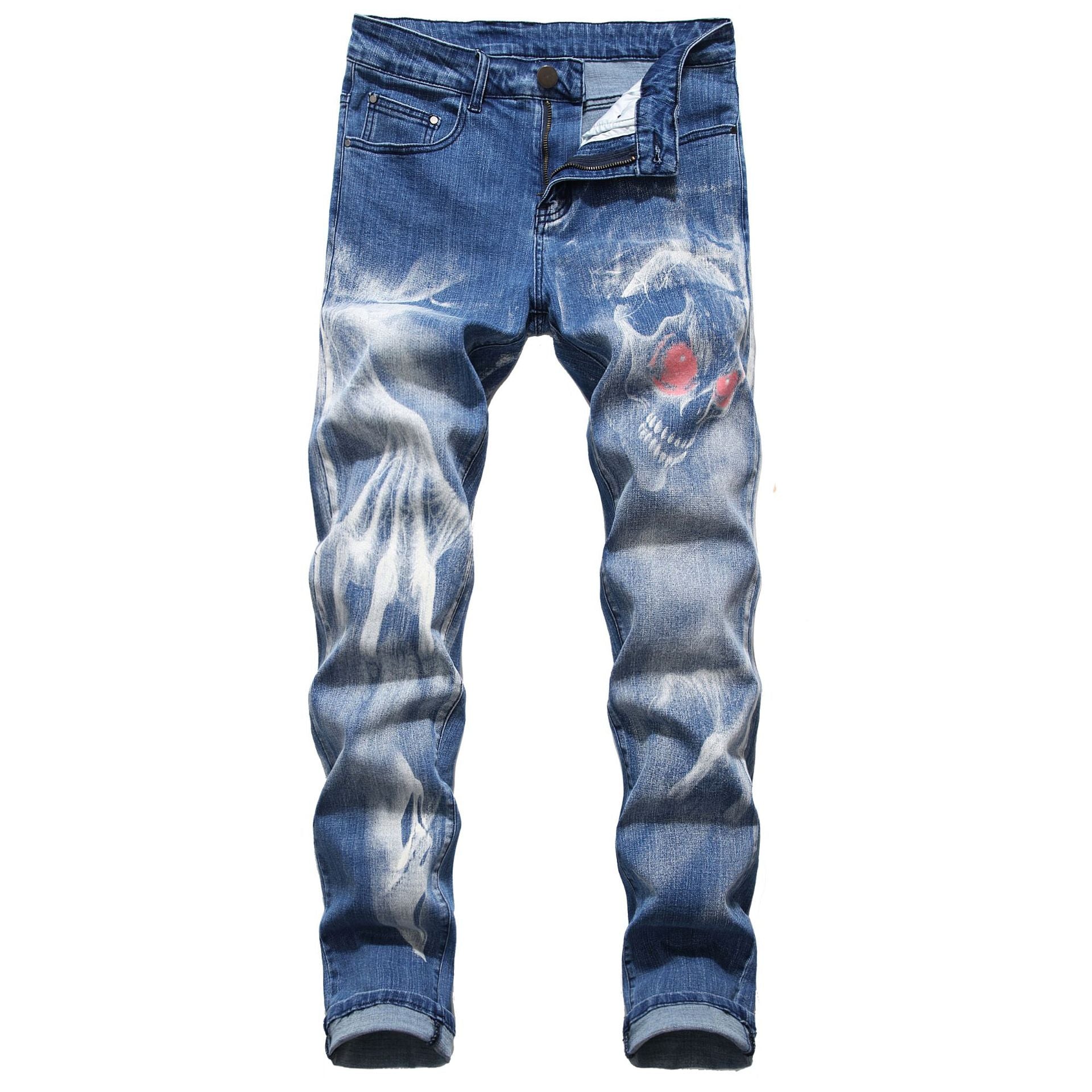 Personalized 3D Pattern Slim Men's Amazon Jeans Pants