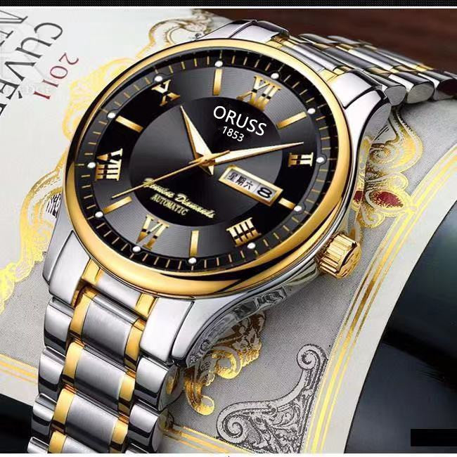 Men's Fashion Automatic Movement Waterproof Calendar Watch