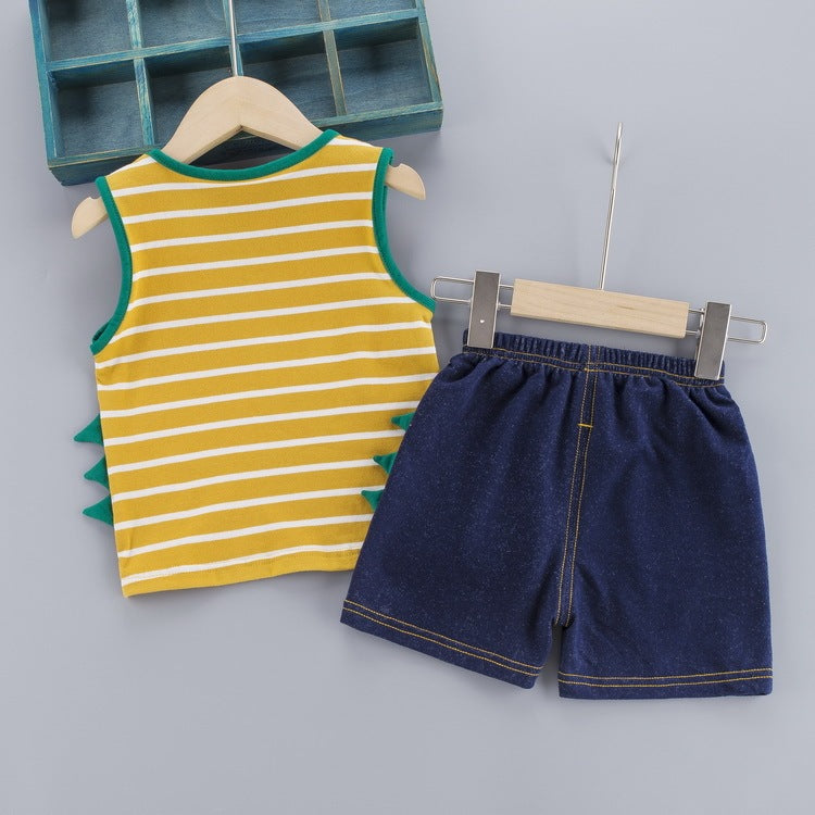 Two-piece sleeveless vest top