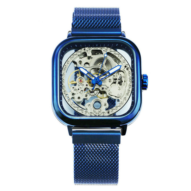 Square hollow men's automatic mechanical watch