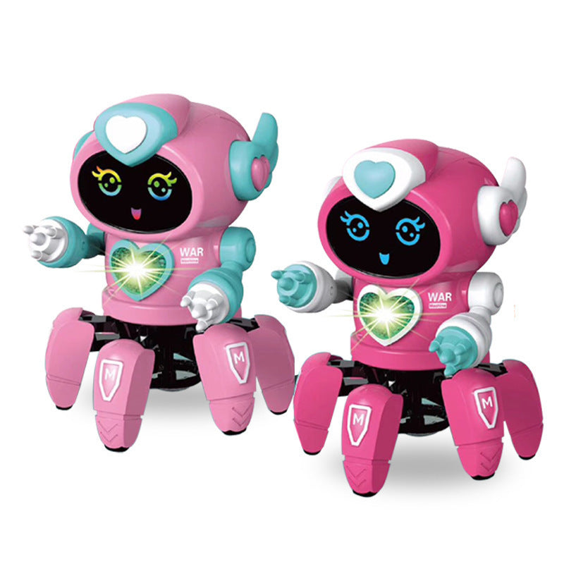 Smart Dancing Robot Electronic Six-claw Dance Robot Included LED Music Nina Robot Toys for Children Birthday Gift