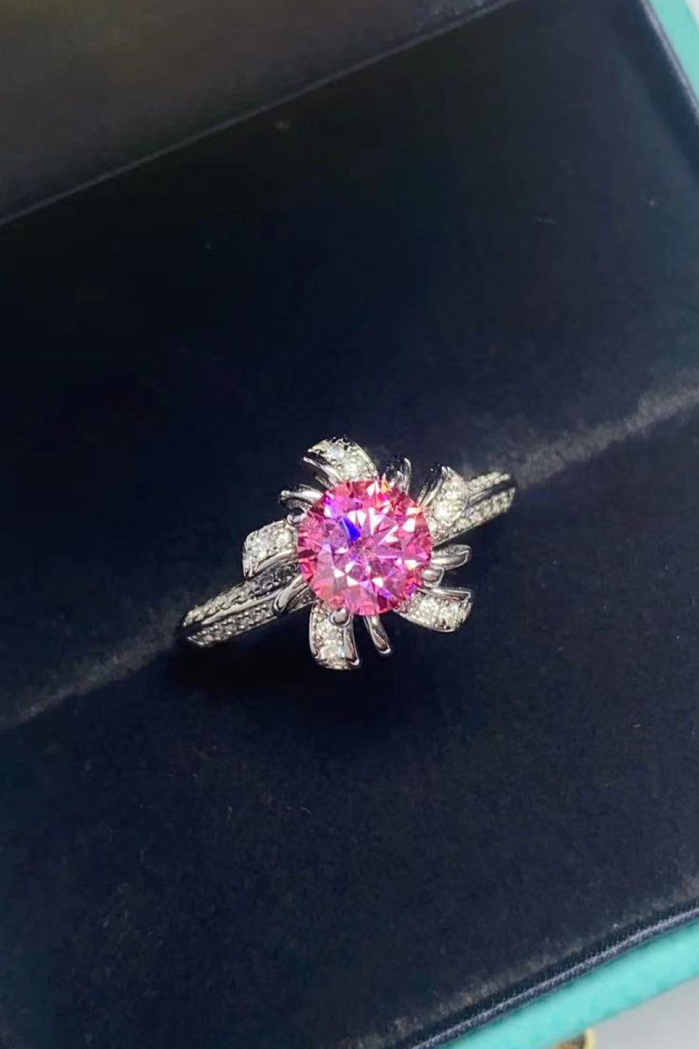 1 Carat Moissanite Flower-Shaped Ring 