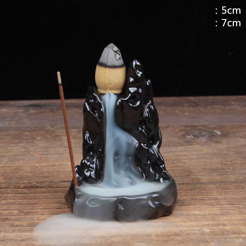 Mini Backflow Incense Burner Home Ceramic Incense Burner Desktop Decoration