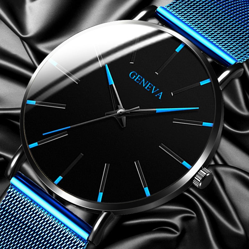 Ultra-thin mesh belt quartz watch