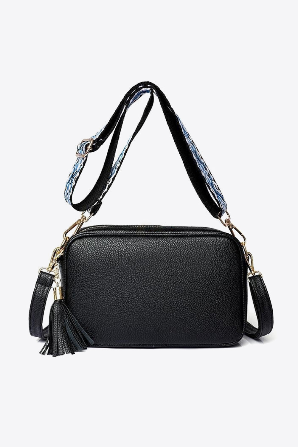 PU Leather Tassel Crossbody Bag 