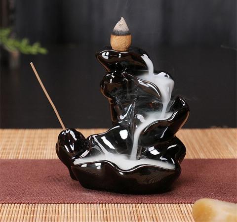 Black Ceramic Incense Burner