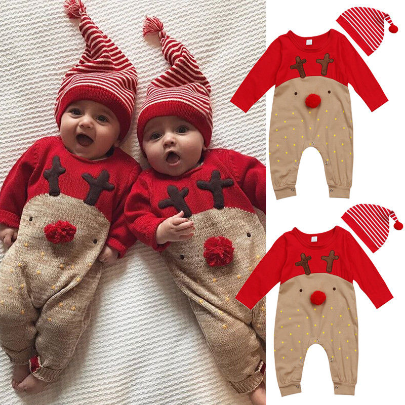 Christmas Deer Romper for Festive Cuteness 