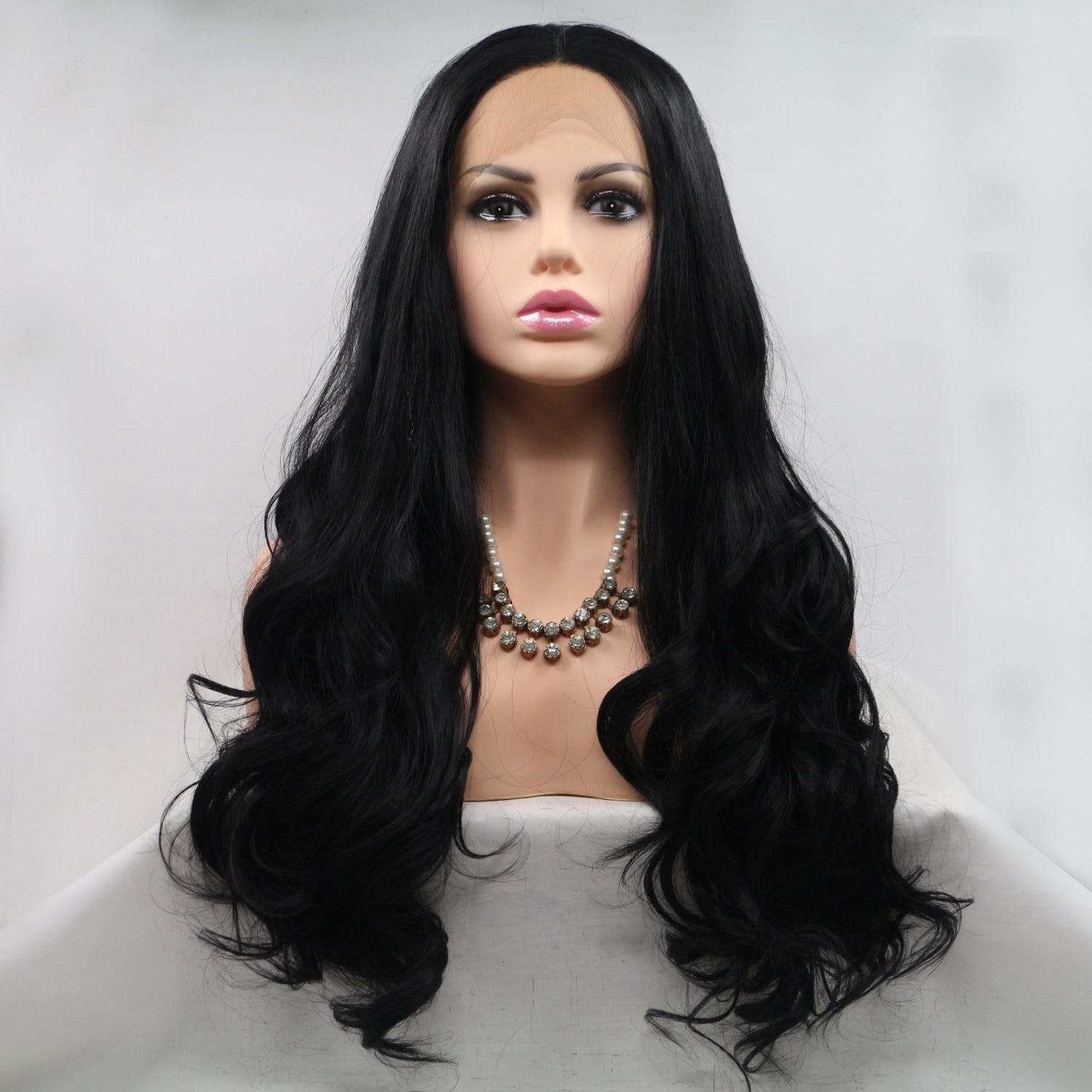 13*3" Lace Front Wigs Synthetic Long Wavy 24" 130% Density 