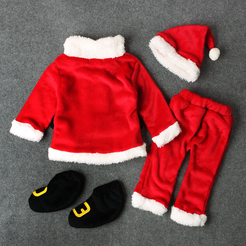 Santa Claus look four-piece children's clothing