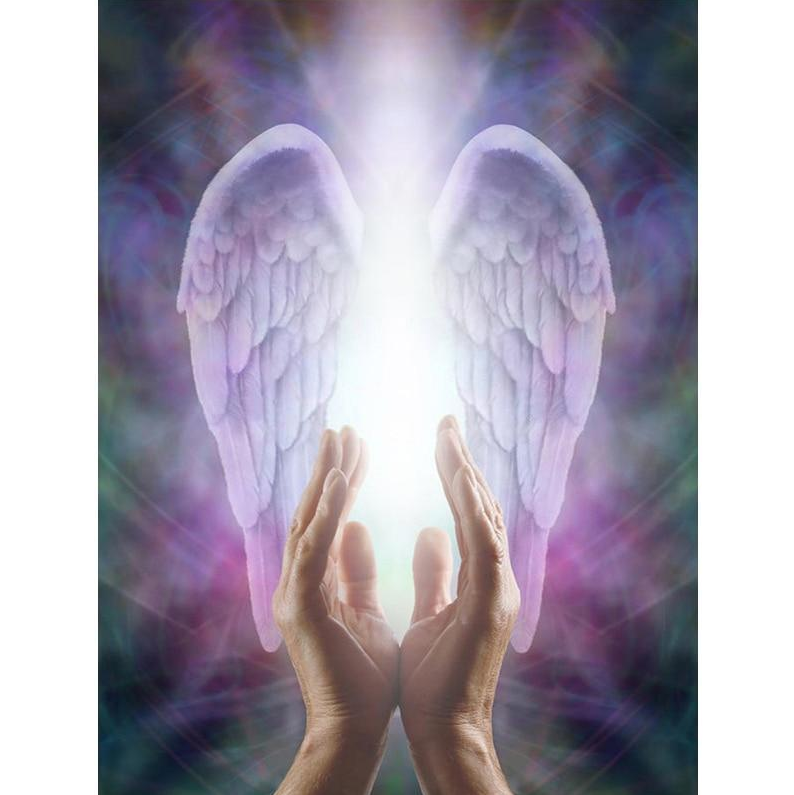 XXL - 5D Diamond Painting - Prayer Hands With Angel Wings