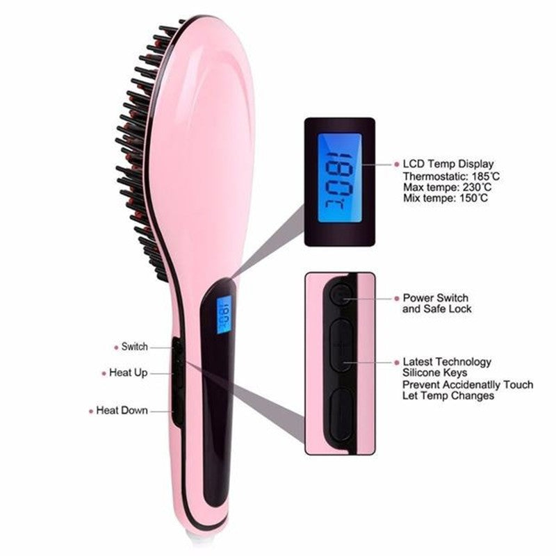 Paddle Brush Hair Straightener 