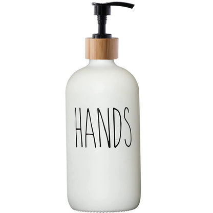 Shampoo Bottle With Wooden Soap Dispenser