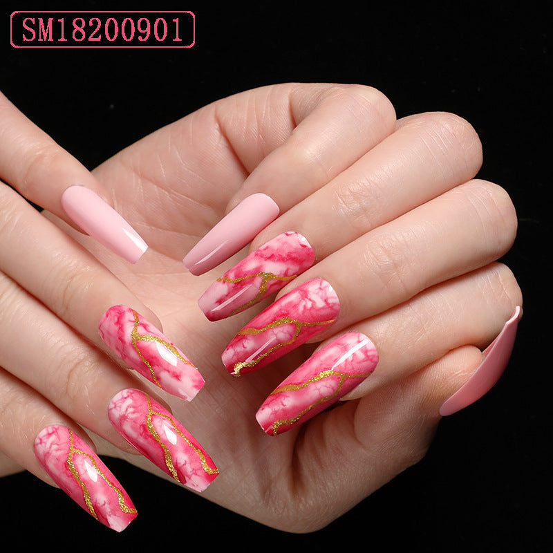 Yellow ballet shoes shape nail plate