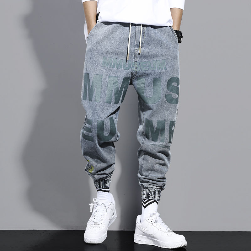 Jeans men's trendy brand loose