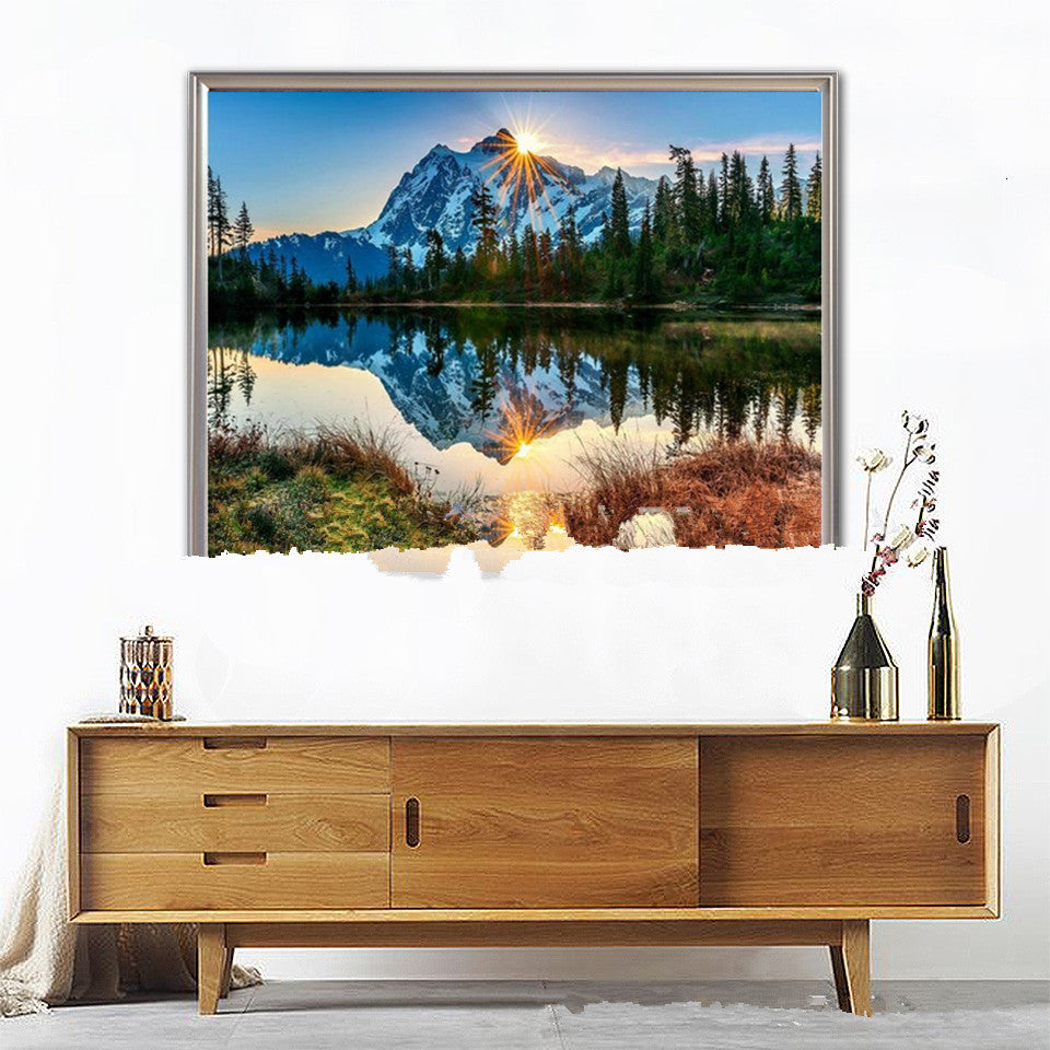 DIY dahaoheshan cross stitch landscape diamond painting