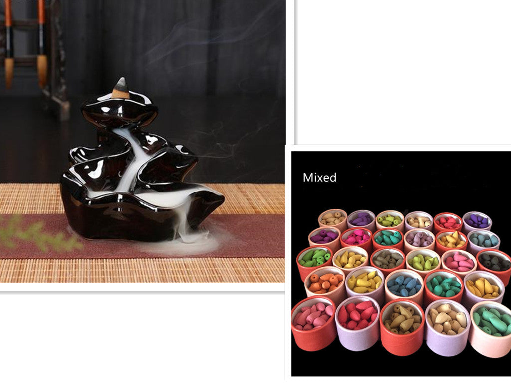 Black Ceramic Incense Burner