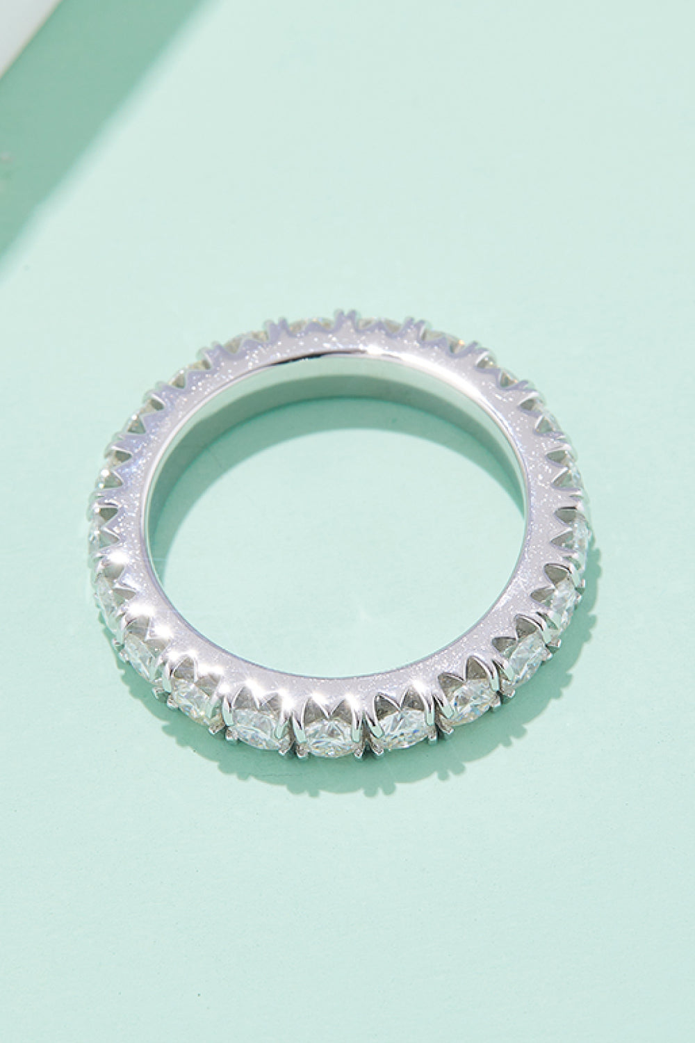 Adored 2.3 Carat Moissanite 925 Sterling Silver Eternity Ring 