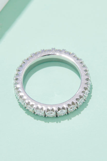 Adored 2.3 Carat Moissanite 925 Sterling Silver Eternity Ring 