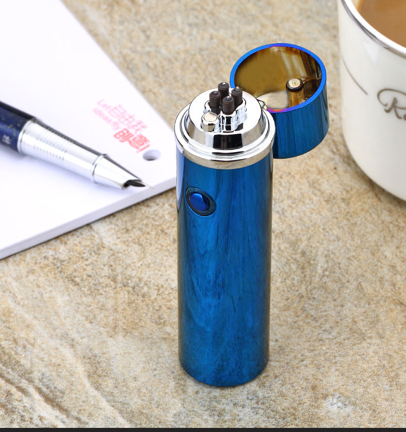 Electric Double Pulse Lighter Pipe USB Lighter Smokeless Windproof Cigarette Cigar Lighters