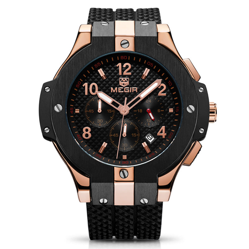 Silicone male quartz watch