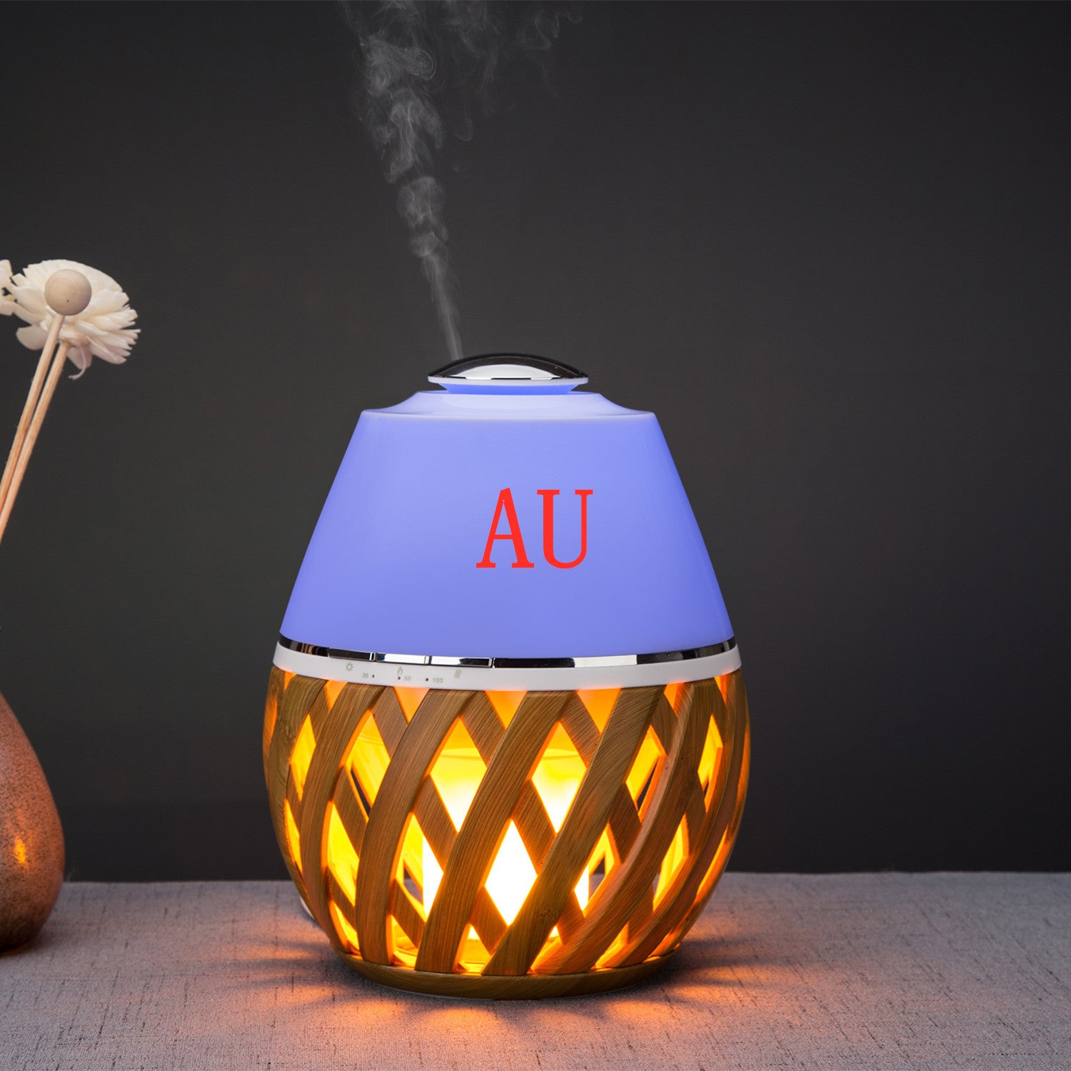 Household Incense Flame Lamp, Aromatherapy Humidifier, Seven Color Lamp, Ultrasonic