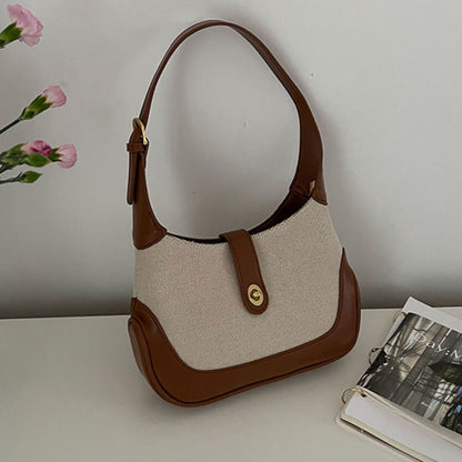 Adored Contrast Canvas Shoulder Bag 