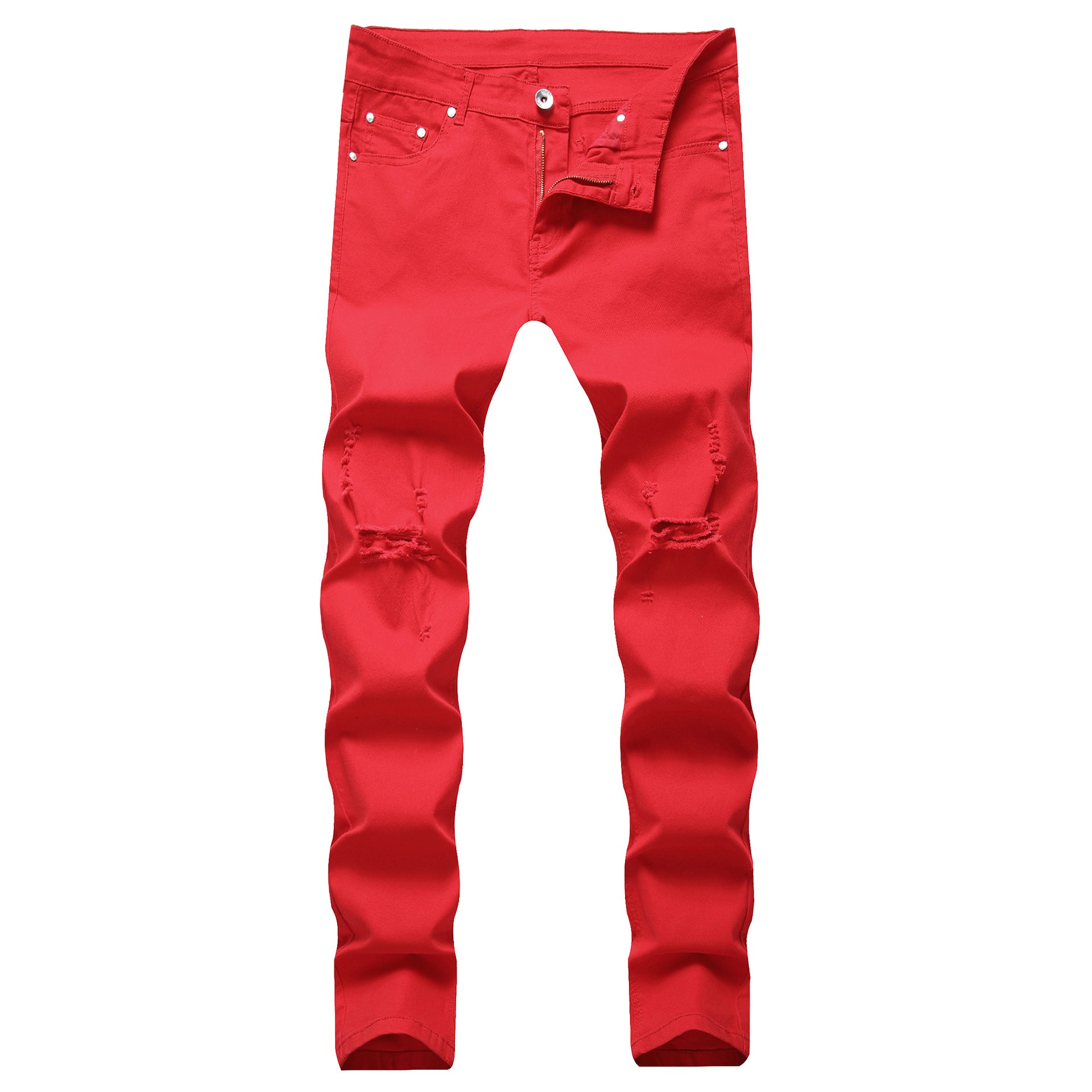 Cross-border Denim Korean-style High Street Personality Design Men's Jeans