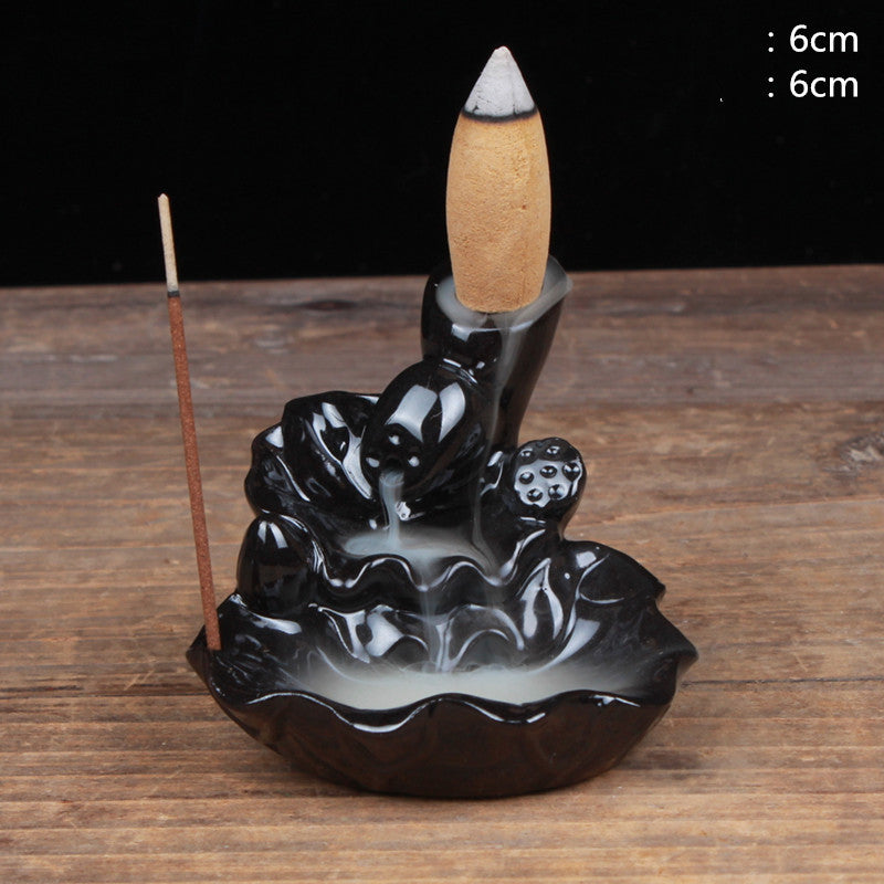 Mini Backflow Incense Burner Home Ceramic Incense Burner Desktop Decoration