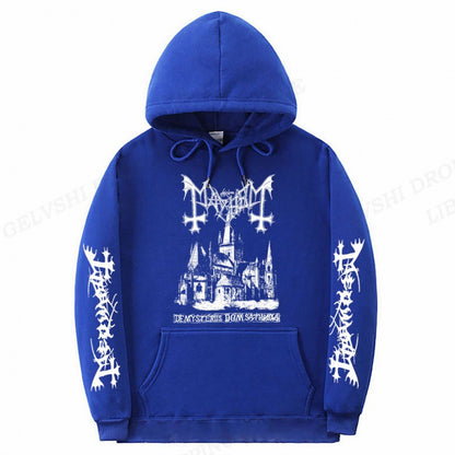 Men's Solid Color Printed Fashion Hoodie