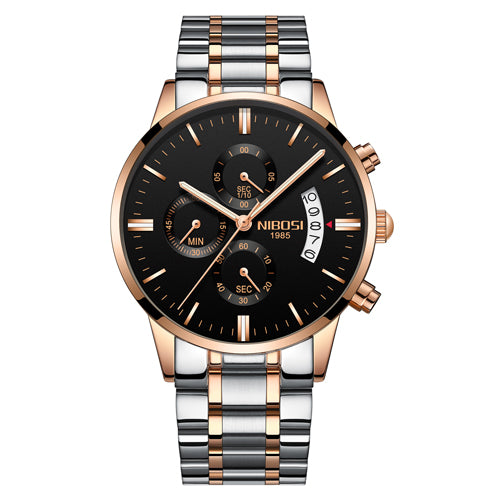 Men Watch Chronograph Sport Mens Watches Top Brand Luxury Waterproof Full Steel Quartz Gold Clock Men Relogio Masculino