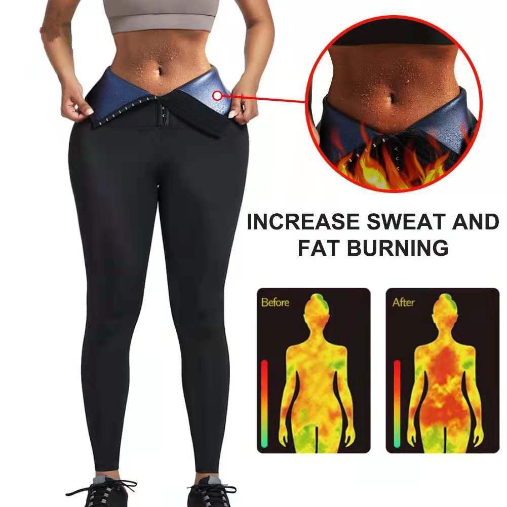 Sauna Long Pants Fitness Exercise Hot Thermo Sweat Leggings Training Slimming Pant 