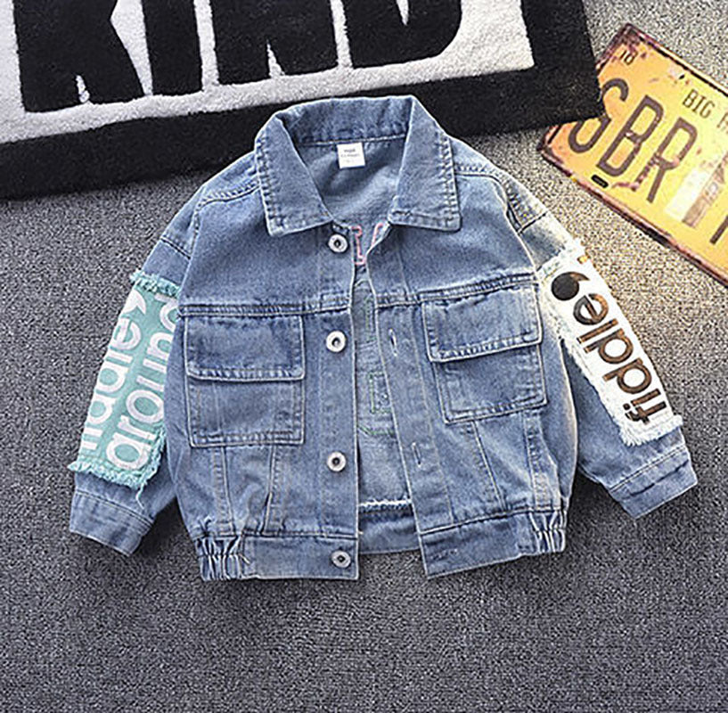 Autumn Fashionable Boys' Coat Denim Suit