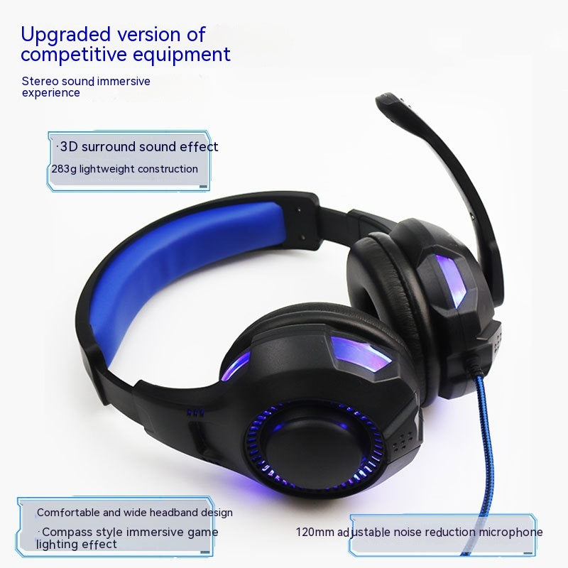 Light-emitting Head-mounted PS5 Gaming Headset Head-mounted