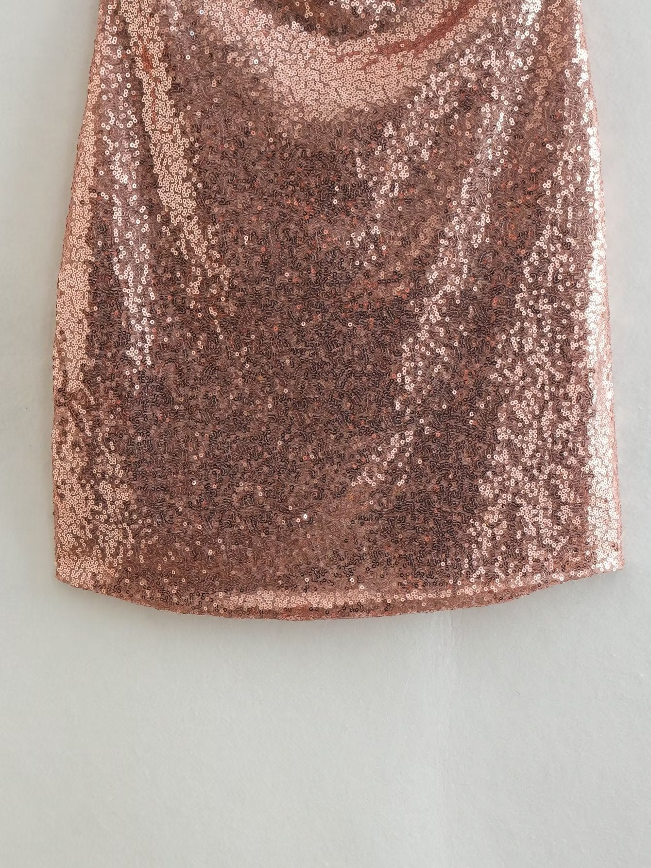 Women's Sequin Sling U-neck Dress Skirt