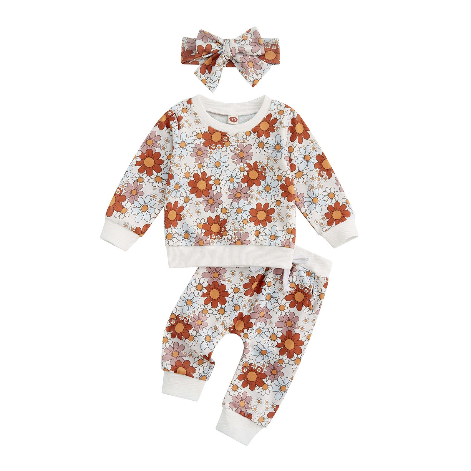 Children's Floral Headwear Hoodie Set