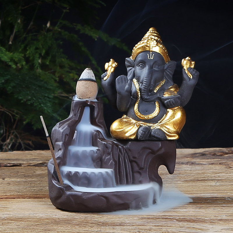 Elephant head incense burner