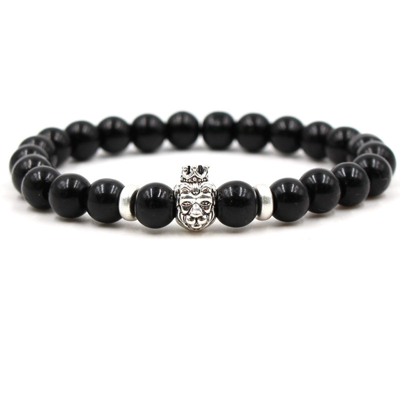 Lion head Buddha head leopard head elastic bracelet